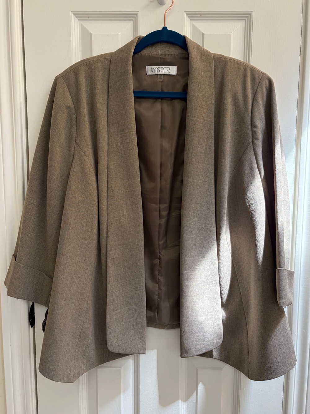 Kasper Women's Open-Front Blazer in Taupe